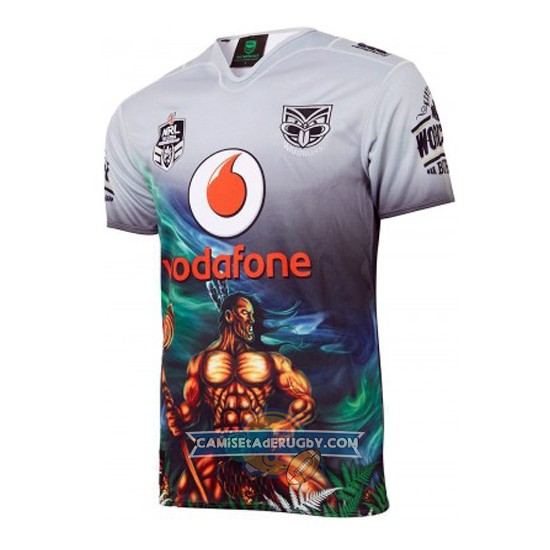 Camiseta Nueva Zelandia Warriors Rugby 2018 Indigena